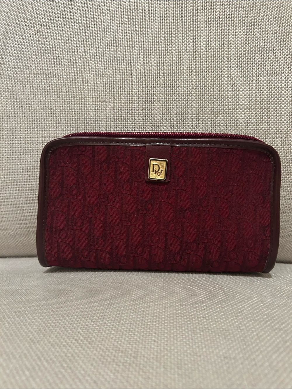 Christian Dior Vintage Monogram Makeup Pouch